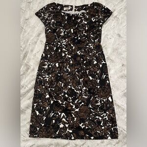 Vintage Talbots Floral Sheath Midi Dress
